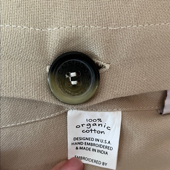 Cat Studio Multicolor Embroidered Pillow Michigan State iconic locations cotton - Picture 9 of 12